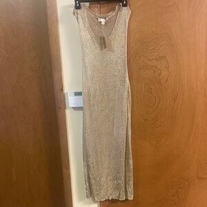 Nick & Mo Shimmering Gold Maxi Dress